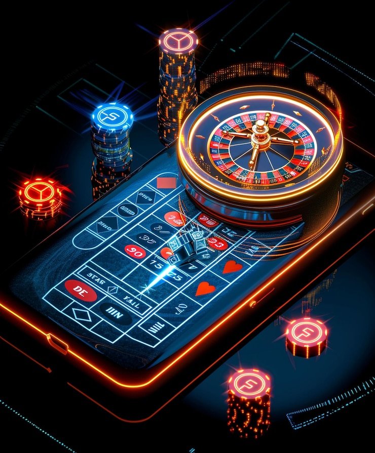 Infinite Blackjack tutorial on mobile showing hit, stand, and hand decision flow